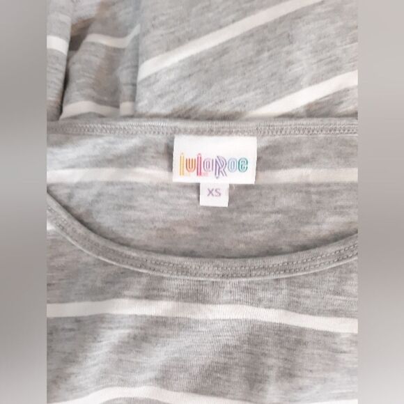 Lularoe gray/white Julia dress - Picture 2 of 4